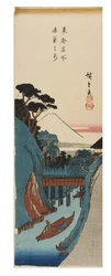 Ochanomizu uit de serie Famous Views of the Eastern Capital, ca. 1837-1838 (houtsnede op papier)
