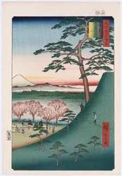 Originele Fuji, Meguro, uit de serie Honderd Uitzichten van Beroemde Plaatsen in Edo