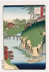 Rivier van watervallen, Oji, uit de serie "Honderd uitzichten van beroemde plaatsen in Edo"
