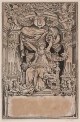 Titelblad en vignet voor een uitgave van "Faust", München 1884