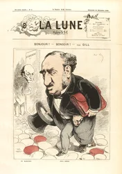 André Gill - Hallo! Goedenavond! - De rode maan (24 december 1876)