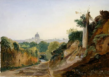 Uitzicht op Rome vanaf de Arco Oscuro