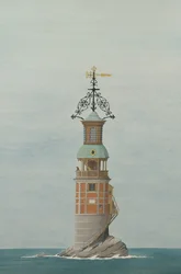 De eerste vuurtoren van Eddystone, Plymouth, Devon