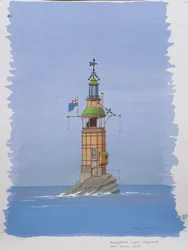 De tweede vuurtoren van Eddystone, Plymouth, Devon