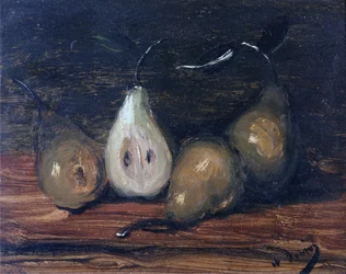 Stilleven met peren (olieverf op paneel)