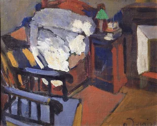Interieur, of De slaapkamer, ca.1900-01 (olieverf op doek)