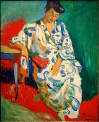 Vrouw met sjaal, Madame Matisse met kimono