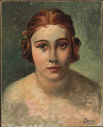Portret van een jonge vrouw (olieverf op doek)