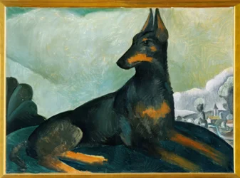 De hond van de kunstenaar
