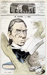 Karikatuurportret van Littré door Gill. Omslag van 