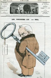 Karikatuur door Adolphe Thiers, Franse staatsman. Omslag in 