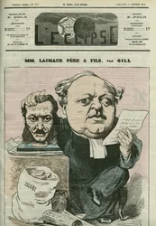 Karikatuur van Charles Lachaud, Franse advocaat