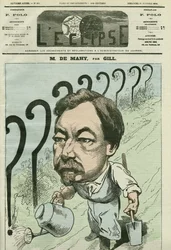 Karikatuur van Francois Cesaire de Mahy, Franse arts, journalist en politicus