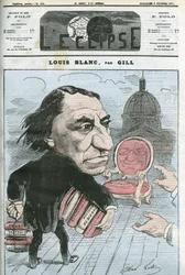 Cartoon door Louis Blanc (1811-1882), Franse politicus en historicus. Omslag in 