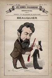 Cartoon van Charles Beauquier Franse politicus 1833 - 1916 uit 