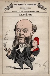 Cartoon van Charles Lepere 1823-1885 uit 