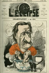 Champfleury, Jules Husson genaamd (1821-1889), Franse criticus en romanschrijver. Omslag in 