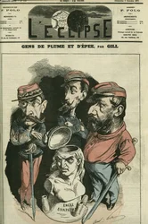 Mensen van pen en zwaard: Louis Leon Faidherbe (1818-1889), Franse militair, Camille Cremer (1840-1876), Franse generaal, en Philippe Toussaint Joseph Bordone (1821-1892), arts en militair. Omslag in 