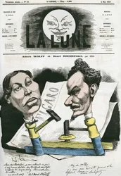 Portret van Albert Wolff en Henri Rochefort (1831-1913) Franse journalist en politicus