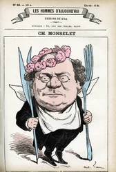 Portret van Charles Monselet, Franse dichter, journalist, romanschrijver en gastronoom