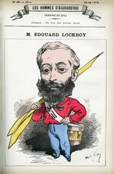 Portret van Edouard Lockroy (1838-1913), Franse politicus. Cartoon door Gill, in 