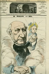 Portret van Henri Wallon (1812-1904), Franse historicus en politicus, beschouwd als de vader van de Republiek. Omslag in 