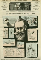 De Triomfators van de Salon, of de Triomf van Afwezigheid door Edouard Manet, Franse schilder. Omslag in 
