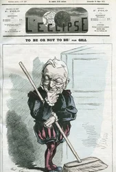 Zijn of niet zijn, cartoon door Adolphe Thiers (1797-1877), Franse staatsman. Omslag in 