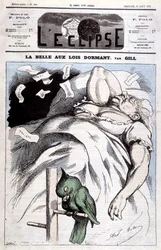 Victoria karikatuur in "Doornroosje" - door Gill, in "L