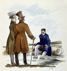 Illustratie door André Mare (1885-1932) voor de roman De Kolonel Chabert door Honoré de Balzac
