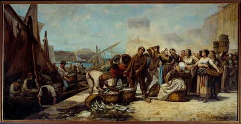 De aankomst van vissers aan de Quai Saint Jean in Marseille