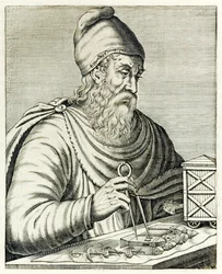 Archimedes van Syracuse uit „True Portraits“ van André Thévet, gepubliceerd in 1594