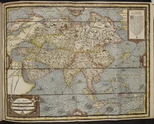 Kaart van Azië, La Cosmographie Universelle d