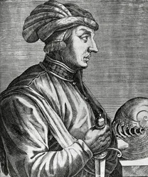 Portret van Castruccio Castracani, Heer van Lucca, gravure uit Les Vrais pourtraits et Vies des Hommes illustres