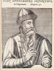 Portret van Johann Gutenberg (Mainz, circa 1394-1399-Mainz)