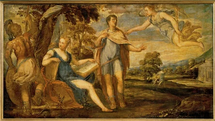 Aeneas krijgt het bevel Dido te verlaten (schilderij op doek)