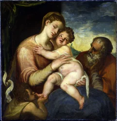 De Heilige Familie met Johannes de Doper