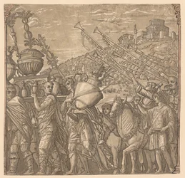De Triomf van Julius Caesar: Soldaten die Vazen Dragen