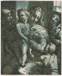Maagd en kind met St. Johannes, St. Catharina van Siena en Sint Franciscus