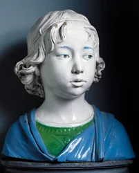 Hoofd van kind, door Andrea della Robbia (1435-ca. 1525)