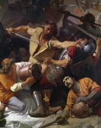 Botsing tussen de burgers van Tortona en het keizerlijke leger, detail (detail)