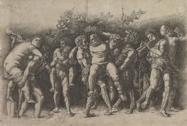 Bacchanaal met Silenus, een friescompositie met tien figuren rond Silenus
