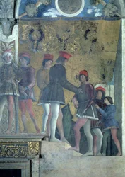 Hovelingen van het hof van Marchese Ludovico Gonzaga III van Mantua (detail)