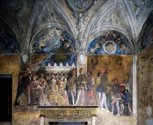 Ludovico Gonzaga, Marsilio Andreasi, Barbara van Brandenburg met haar dochter Paula en Rodolfo Gonzaga