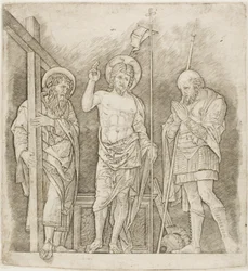 Verrezen Christus tussen de heiligen Andreas en Longinus
