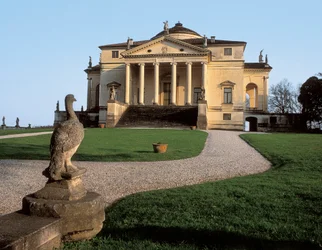 Renaissance architectuur: zicht op villa Capra genaamd de Rotonda, ontworpen door architect Andrea di Pietro dalla Gondola genaamd Andrea Palladio (1508-1580) 1566 Vicenza, Italië