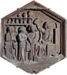 Allegorie van de geneeskunde (laag reliëf sculptuur)
