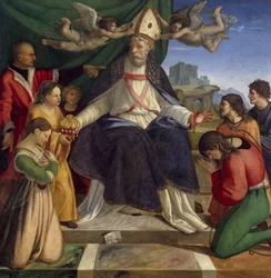 Sint Nicolaas van Bari op de troon