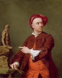 John Michael Rysbrack Modelleert zijn Terra-Cotta Beeld van Hercules, 1753