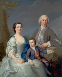 Sir Robert en Lady Smyth met hun zoon, Hervey